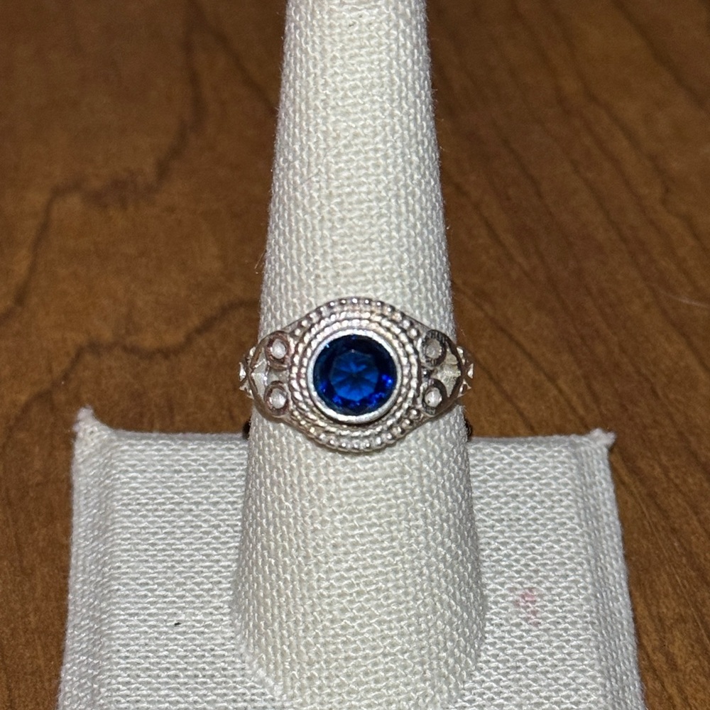 Sterling Silver 925 Sapphire CZ Ring